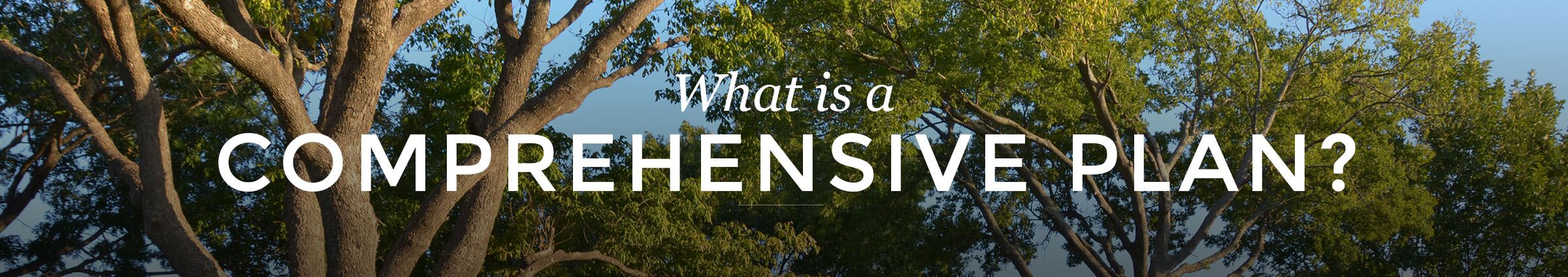 What is a Comprehensive Plan